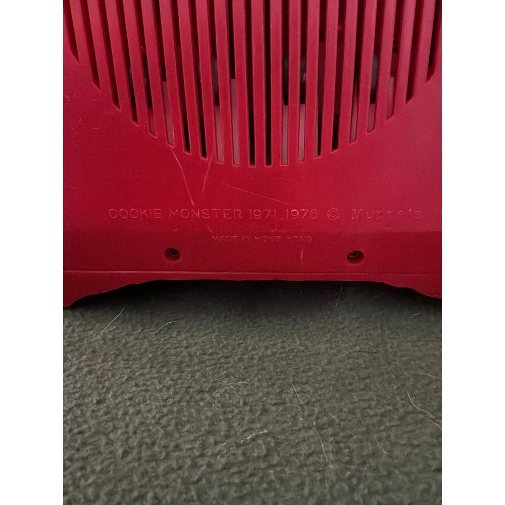 Vintage Kids Sesame Street Cookie Monster Toy Piano OS Red 1976